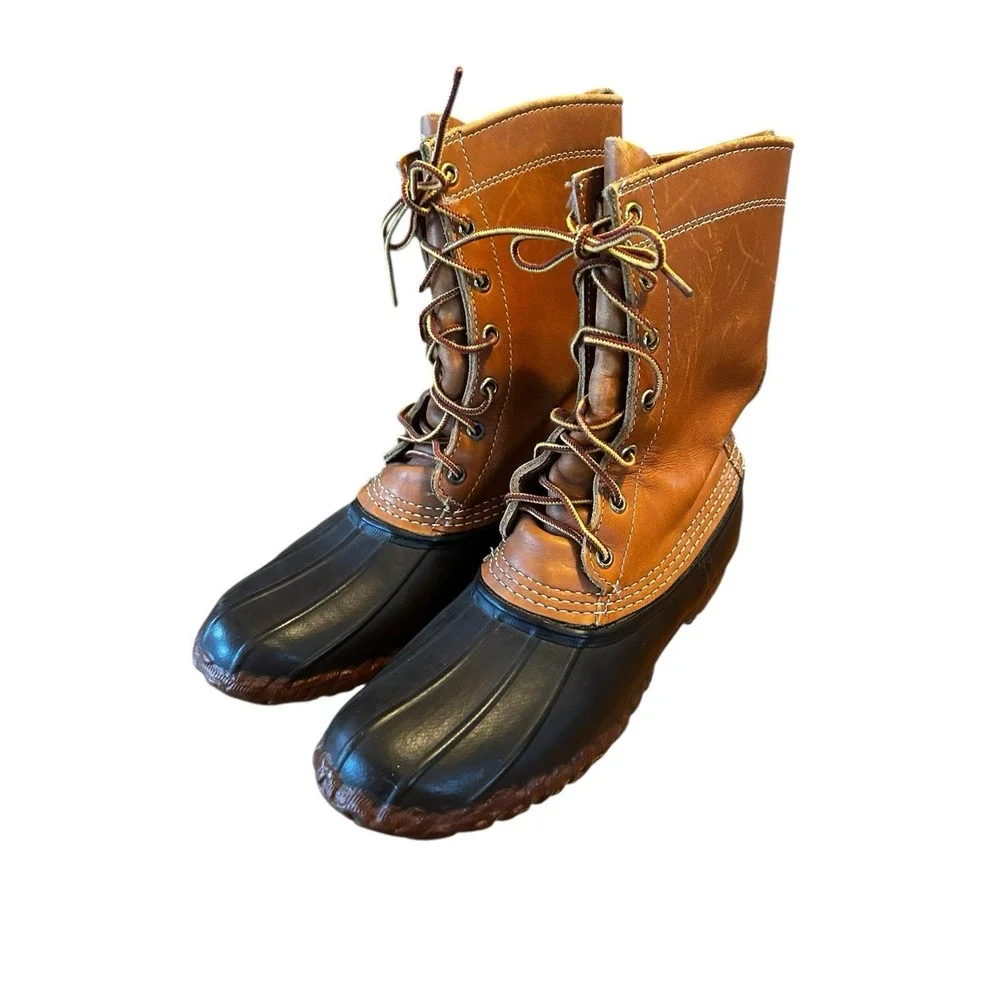 L.L. Bean Maine Hunting Shoes Womens Duck Boots, Size‎ 9 M Vinatge Freeport